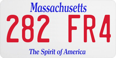 MA license plate 282FR4