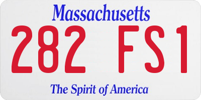 MA license plate 282FS1