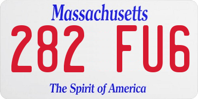 MA license plate 282FU6