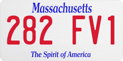 MA license plate 282FV1