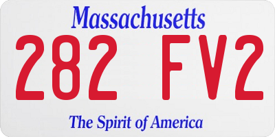 MA license plate 282FV2