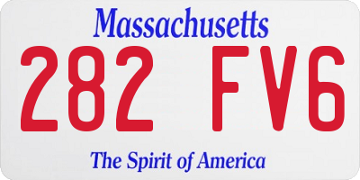 MA license plate 282FV6