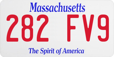 MA license plate 282FV9
