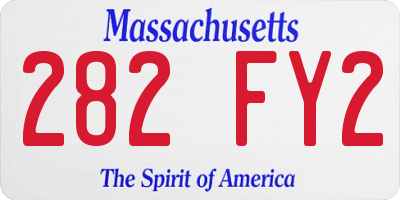 MA license plate 282FY2