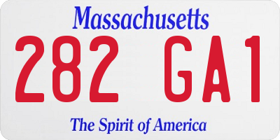 MA license plate 282GA1