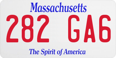 MA license plate 282GA6