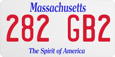 MA license plate 282GB2