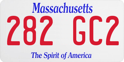 MA license plate 282GC2