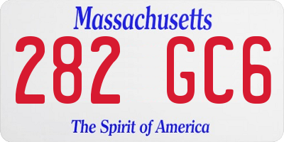 MA license plate 282GC6
