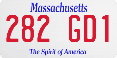 MA license plate 282GD1