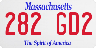 MA license plate 282GD2