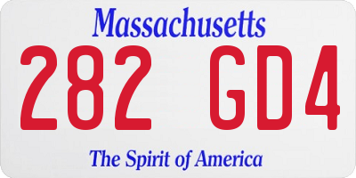 MA license plate 282GD4