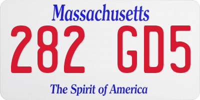 MA license plate 282GD5