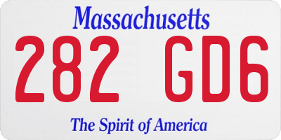 MA license plate 282GD6