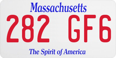 MA license plate 282GF6