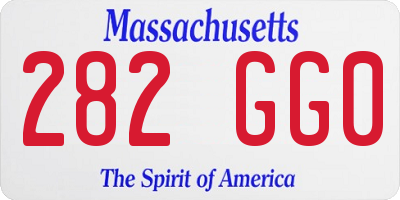 MA license plate 282GG0