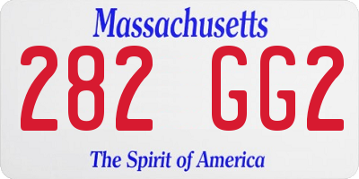 MA license plate 282GG2