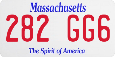 MA license plate 282GG6
