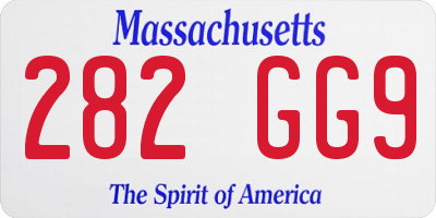 MA license plate 282GG9