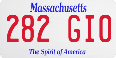 MA license plate 282GI0