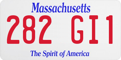 MA license plate 282GI1