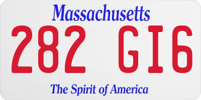 MA license plate 282GI6
