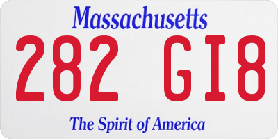 MA license plate 282GI8