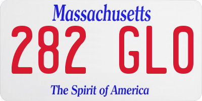 MA license plate 282GL0