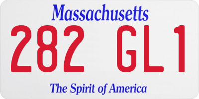 MA license plate 282GL1