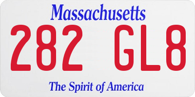 MA license plate 282GL8