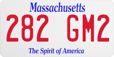 MA license plate 282GM2