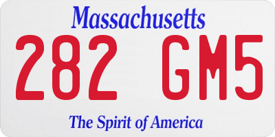 MA license plate 282GM5
