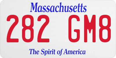MA license plate 282GM8