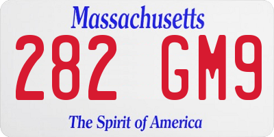 MA license plate 282GM9