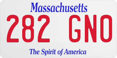 MA license plate 282GN0