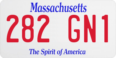 MA license plate 282GN1