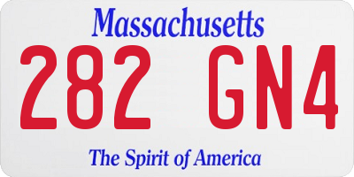 MA license plate 282GN4