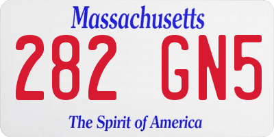 MA license plate 282GN5