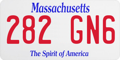 MA license plate 282GN6