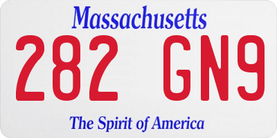 MA license plate 282GN9