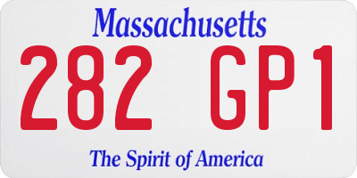 MA license plate 282GP1