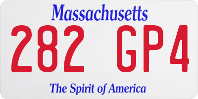MA license plate 282GP4
