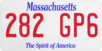 MA license plate 282GP6