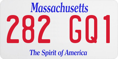 MA license plate 282GQ1
