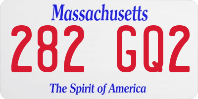 MA license plate 282GQ2