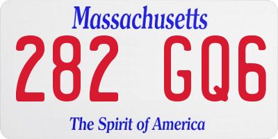 MA license plate 282GQ6
