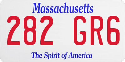 MA license plate 282GR6