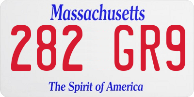 MA license plate 282GR9
