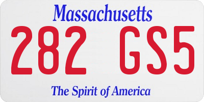 MA license plate 282GS5