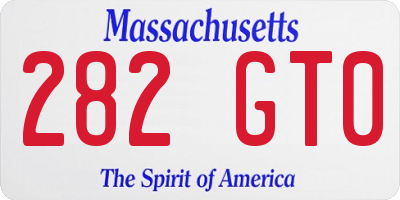 MA license plate 282GT0